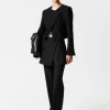 Shop & Other Stories Cropped Collarless Blazer Black