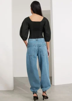 Fashion & Other Stories Cropped Corset Blouse