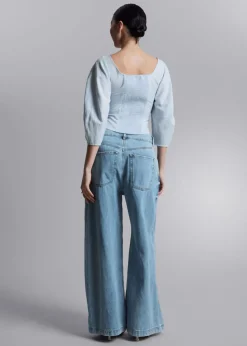 Fashion & Other Stories Cropped Corset Blouse