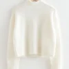 Fashion & Other Stories Cropped Mock Neck Knit Sweater