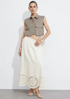 Cheap & Other Stories Cropped Patch-Pocket Top Mole