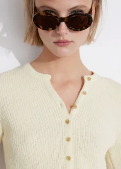 Online & Other Stories Cropped Rib-Knit Cardigan