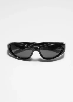 Outlet & Other Stories Curved-Frame Sunglasses Black