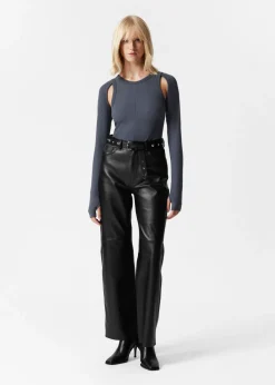 Clearance & Other Stories Cut-Out Top Dark Blue