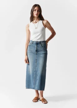 New & Other Stories Denim Midi Skirt