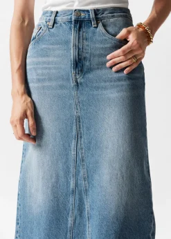 New & Other Stories Denim Midi Skirt