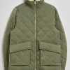 Shop & Other Stories Diamond-Quilted Jacket Khaki
