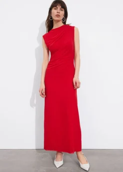 New & Other Stories Draped Sleeveless Midi Dress