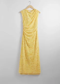 New & Other Stories Draped Sleeveless Midi Dress
