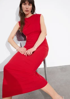 New & Other Stories Draped Sleeveless Midi Dress