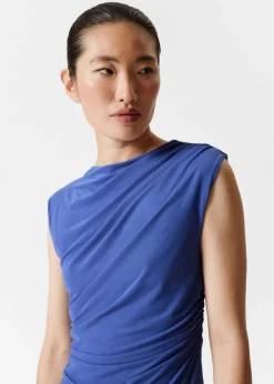 New & Other Stories Draped Sleeveless Midi Dress