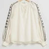 Best & Other Stories Embroidered Blouse Ivory/Black Embroidered