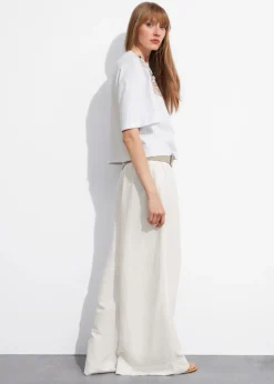 Store & Other Stories Embroidered Boxy T-Shirt White