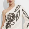 Hot & Other Stories Embroidered One-Shoulder Top White