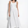 New & Other Stories Embroidered Tank Midi Dress