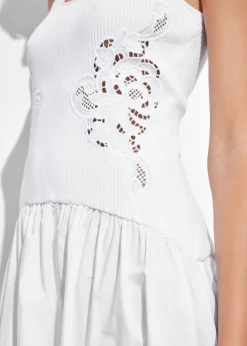 New & Other Stories Embroidered Tank Midi Dress