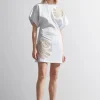 New & Other Stories Embroidered T-Shirt Mini Dress White