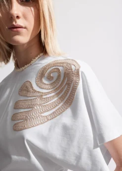 New & Other Stories Embroidered T-Shirt Mini Dress White