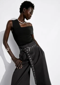 Hot & Other Stories Eyelet-Belt Paperbag Trousers