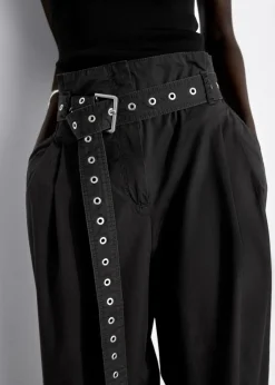 Hot & Other Stories Eyelet-Belt Paperbag Trousers
