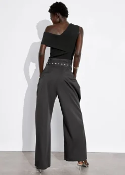 Hot & Other Stories Eyelet-Belt Paperbag Trousers