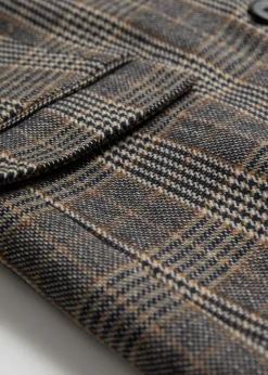 Best Sale & Other Stories Fitted Checked Blazer Beige Checks