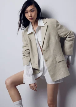 Shop & Other Stories Fitted Linen Blazer
