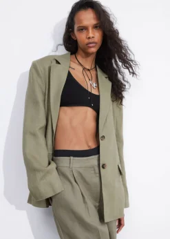 Shop & Other Stories Fitted Linen Blazer