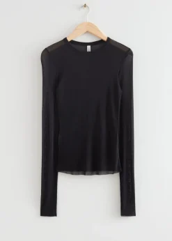 Cheap & Other Stories Fitted Mulberry Silk Top