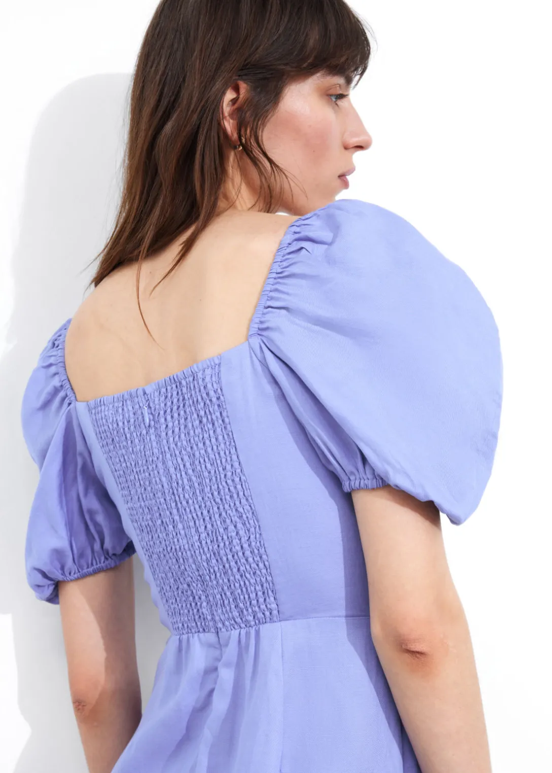 Store & Other Stories Fitted Puff Sleeve Dress