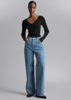 Shop & Other Stories Fitted Rib-Knit Top