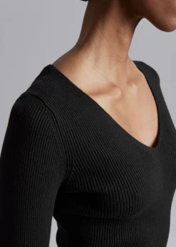 Shop & Other Stories Fitted Rib-Knit Top