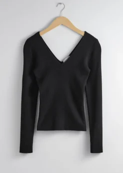 Shop & Other Stories Fitted Rib-Knit Top