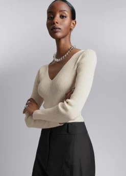Shop & Other Stories Fitted Rib-Knit Top