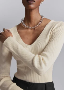 Shop & Other Stories Fitted Rib-Knit Top