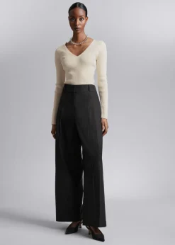 Shop & Other Stories Fitted Rib-Knit Top