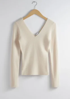Shop & Other Stories Fitted Rib-Knit Top