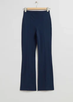 Shop & Other Stories Flared Trousers Dark Blue