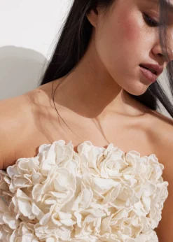 Best Sale & Other Stories Floral-Appliqué Bustier Top Cream