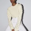 New & Other Stories Floral-Appliqué Knit Sweater White