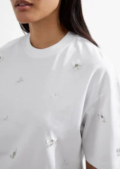 Discount & Other Stories Floral-Appliqué T-Shirt