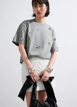 Discount & Other Stories Floral-Appliqué T-Shirt
