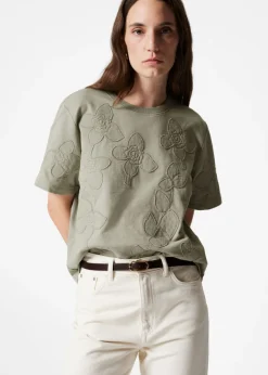 Fashion & Other Stories Floral-Appliqué T-Shirt