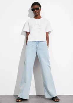Sale & Other Stories Floral-Appliqué T-Shirt