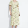 Hot & Other Stories Flutter-Sleeve Midi Dress