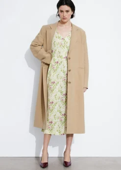 Hot & Other Stories Flutter-Sleeve Midi Dress
