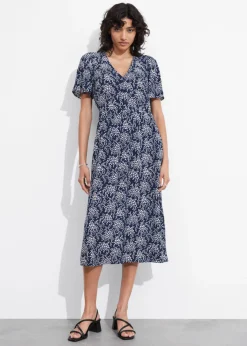 Hot & Other Stories Flutter-Sleeve Midi Dress