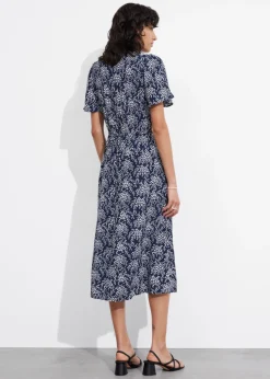 Hot & Other Stories Flutter-Sleeve Midi Dress