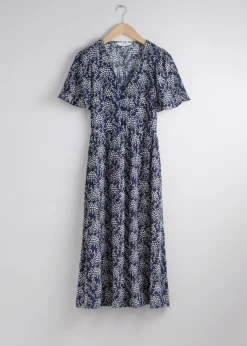 Hot & Other Stories Flutter-Sleeve Midi Dress