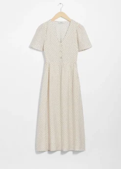 Hot & Other Stories Flutter-Sleeve Midi Dress